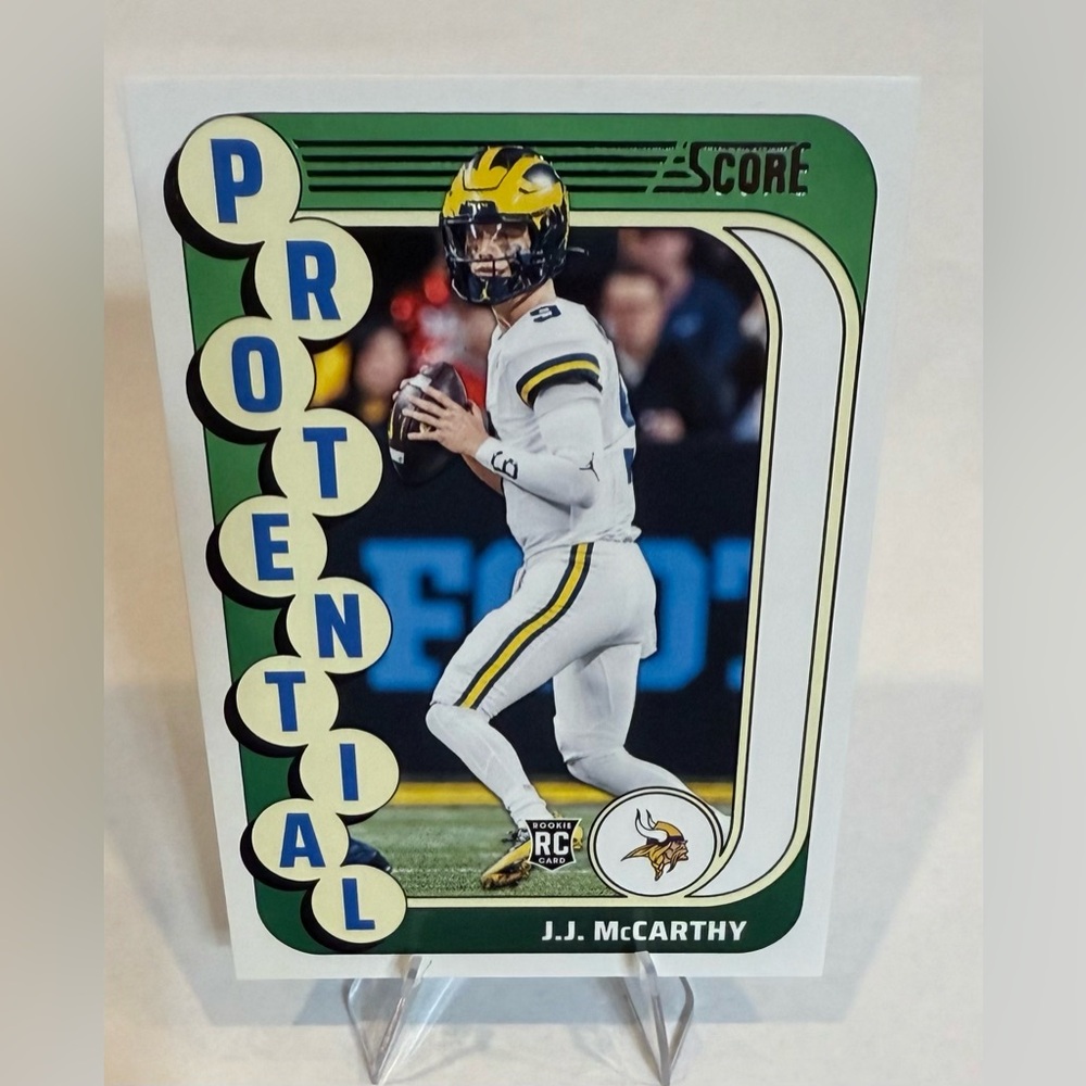 2024 Panini -Protential Score J.J. McCarthy Rookie Card # 10